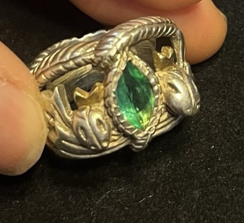 Lord of the Rings Barahir Ring Noble 925 Sterling Silver Aragorn Sz 7 Serpent